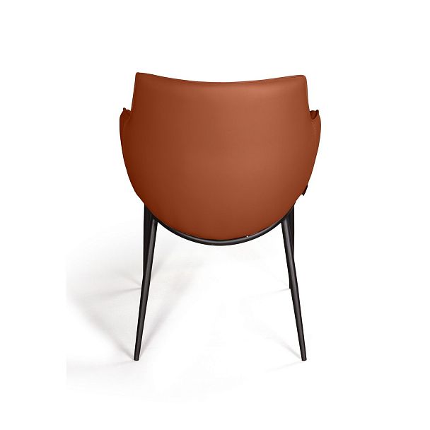 Стул с подлокотниками Sofia, экокожа soft-touch, терракот - Вид 6