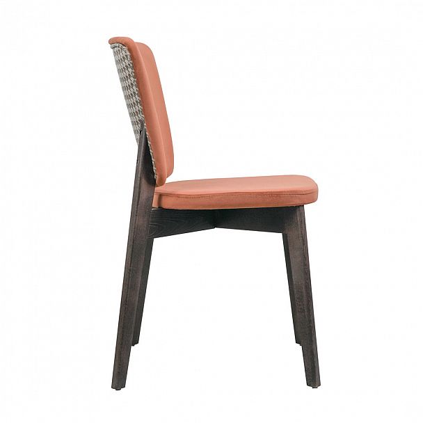 Стул Safir, велюр velutto 55/спинка и кант трусарди 37/1, морилка венге - Вид 4