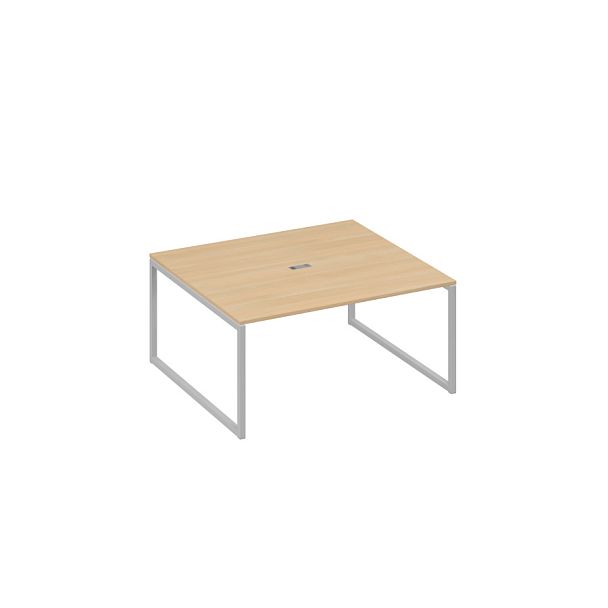 Стол переговорный 160 на каркасе QUATTRO A4 А4 Б4 136 БП натуральный дуб / металлокаркас серый - Вид 1