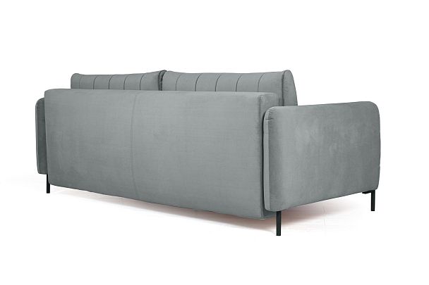 Barcelona диван-кровать трехместный прямой, велюр серый - Вид 10