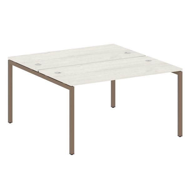 Metal System Quattro Р. ст. на П-образном м/к 40БП.РАС-СП-2.3 Дуб наварра/Мокко металл 1400*1475*750 - Вид 1