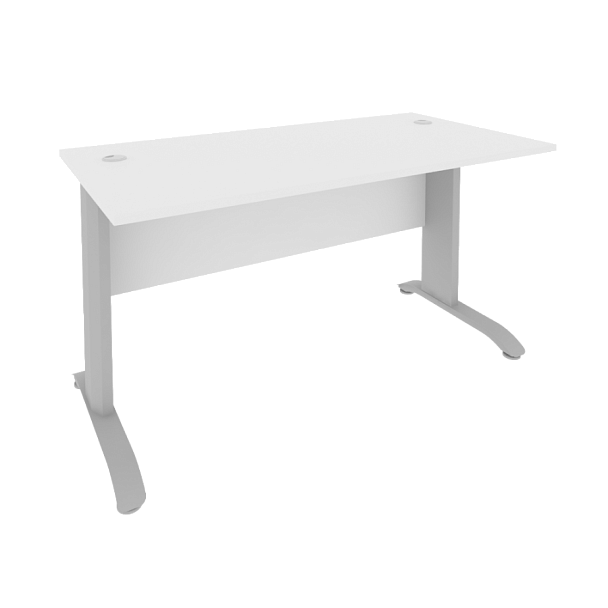 Riva Metal-L Стол письменный ПЛ.СП-3 Белый/Тёмно-серый металл 1400*720*750 - Вид 1