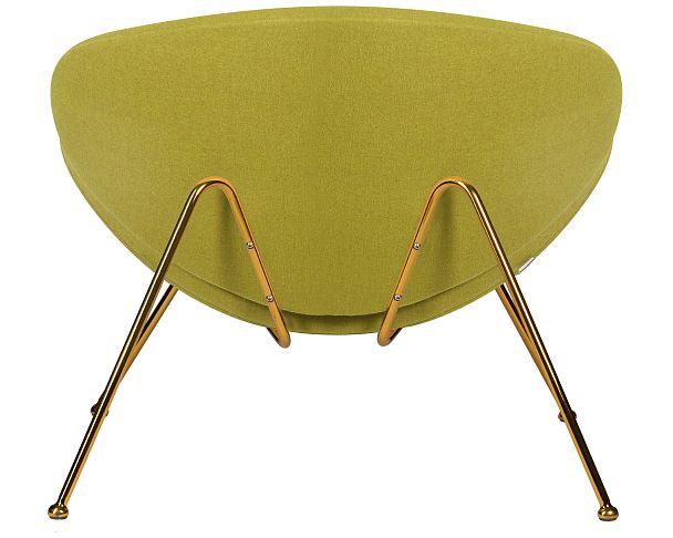 Кресло дизайнерское DOBRIN EMILY (светло-зеленая ткань AF3, золотое основание) - Вид 5