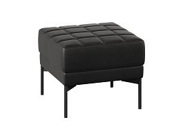 Пуф Everprof Delta одноместный Металл Черный Экокожа Черный - Фото предпросмотра