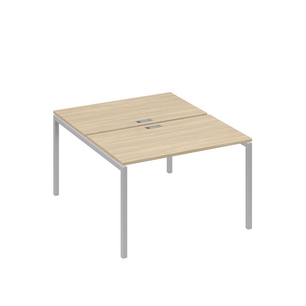 Рабочая станция на металлокаркасе DUE (2х120) A4 А4 С2 173 БП дуб скандинавский / металлокаркас серый - Вид 1