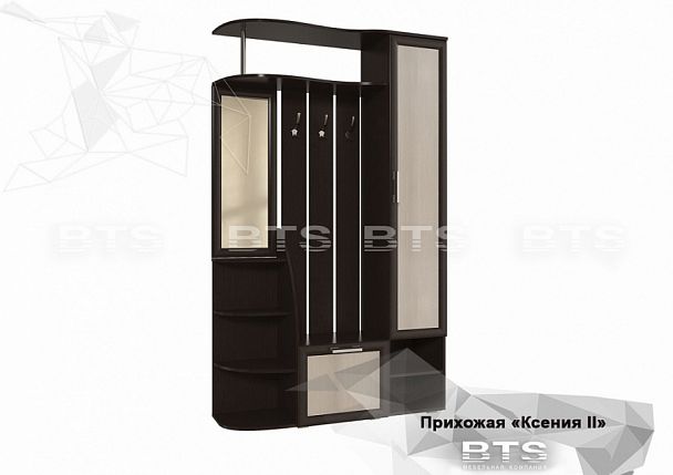 Прихожая "Ксения-2" (1202х2020х352) венге/лоредо - Вид 1