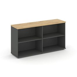 Стайл Проджект Тумба опорная/приставная SN.TOP-121 Антрацит/Тиквуд Светлый 1232*400*750 - Фото предпросмотра