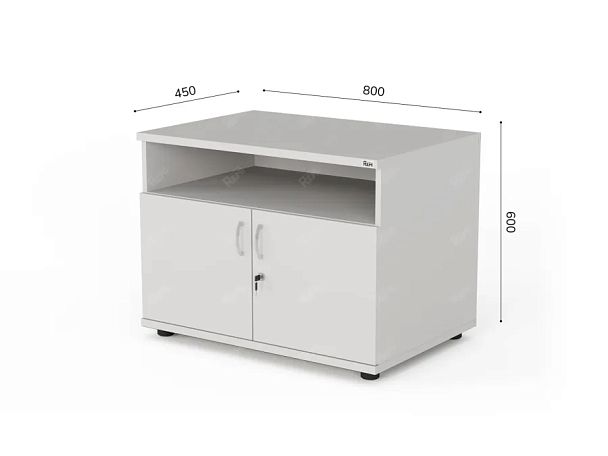 ЛАЙТ / LIGHT RLG018-80x45 Тумба под оргтехнику 80x45x60 Белый - Вид 3