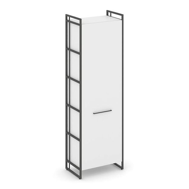 Rift Гардероб RF.GB-51 (L) Белый Бриллиант/Металл Антрацит 640*396*2010 - Вид 1