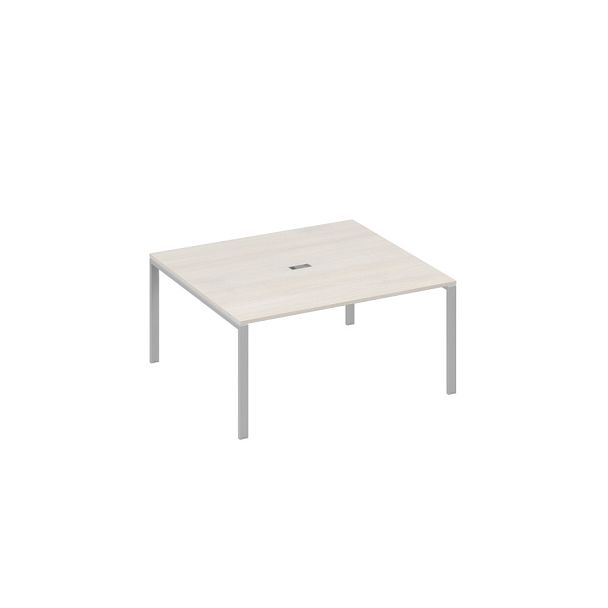 Стол 160 на каркасе UNO для переговоров A4 А4 Б1 136 БП дуб / металлокаркас серый - Вид 1