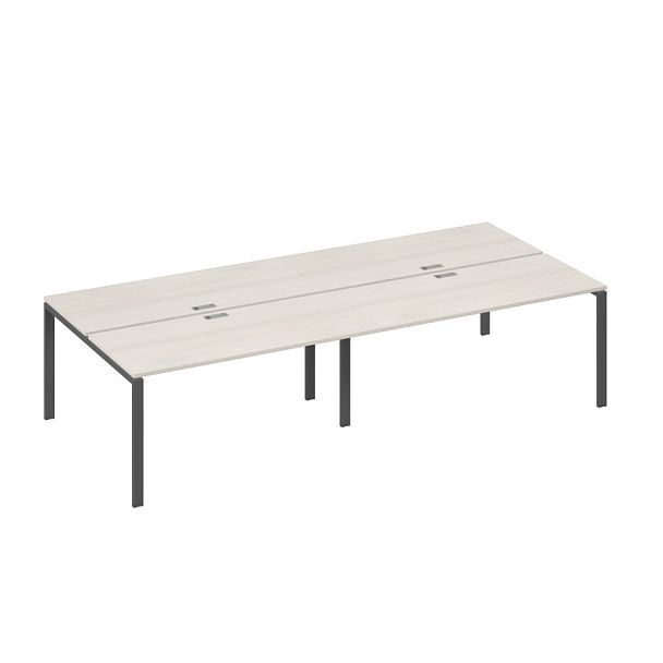 Рабочая станция на металлокаркасе UNO (4х160) A4 А4 Б1 175-2 БП дуб / металлокаркас антрацит - Вид 1