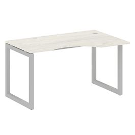 Metal System Quattro Стол криволинейный правый на О-образном м/к 50БО.СА-2 (R) Дуб наварра/Серый металл 1400*900*750 - Фото предпросмотра