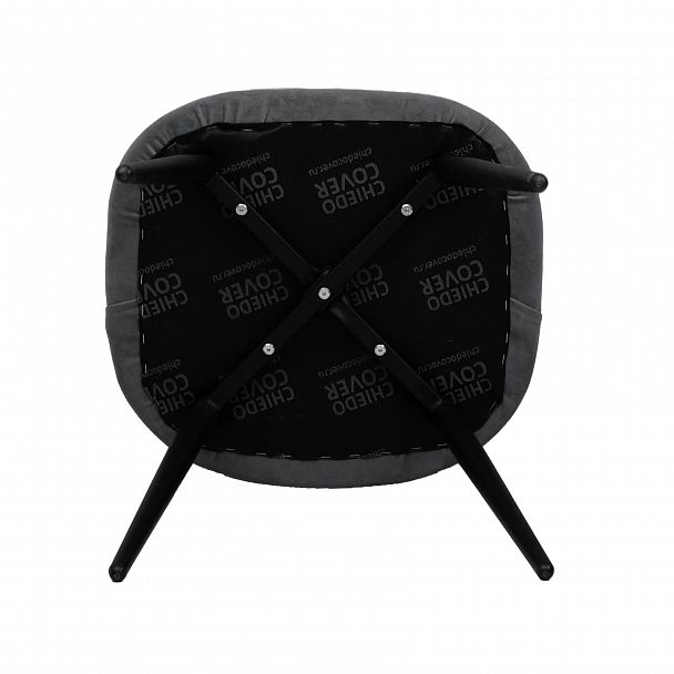 Стул Solar, ножки черные, велюр серый - Вид 6