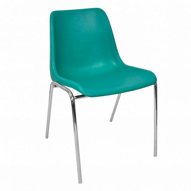 Стул Vicenza (4 ножки) Каркас хром, светло-зеленый, стопируемый - Вид 1