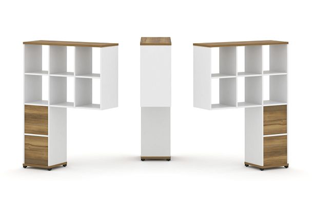 Concept Надставка высокая CN.DNV-008 Сандал Янтарный/Белый Бриллиант/Металл Черный 1099*350*1486 - Вид 1