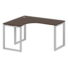 Metal System Стол криволинейный левый на О-образном м/к БО.СА-3 (L) Венге/Серый металл 1400*1200*750 - Фото предпросмотра
