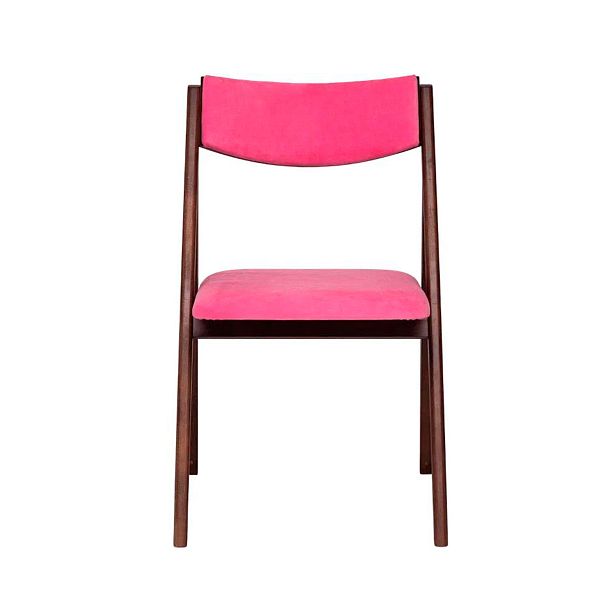 Стул раскладной Clack, мягкая спинка, велюр Teddy 833, каркас бук морилка старинный орех - Вид 4