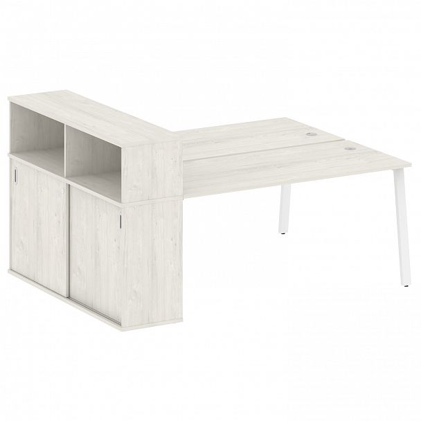 Рабочая станция "Metal System" БА.РС-СШК-2.4 дуб наварра/белый - Вид 1