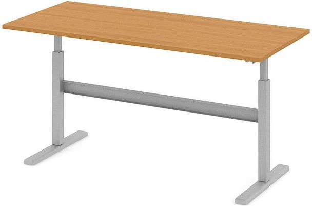 Стол офисный рабочий С-ТРС61 "Трансформер"  ПК-ТРС-СТ180Х80/МРМ-В1-24 ольха - Вид 1