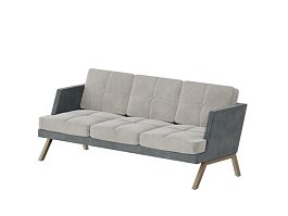 Aldo Диван трёхместный с декором из пуговиц ALDB-03L Storm 022/Storm 017/Металл Капучино 2010*875*89 - Фото предпросмотра