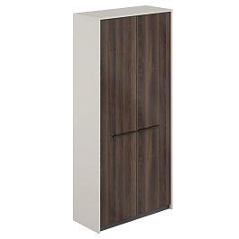 Шкаф высокий (для одежды), 940х410х1994  / корпус: жемчужно-серый, фасады: дуб адриа Риф / Reef - Фото предпросмотра
