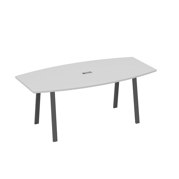 Стол для переговоров 200 на каркасе TRE A4 А4 Б3 113 БП серый / металлокаркас антрацит - Вид 1