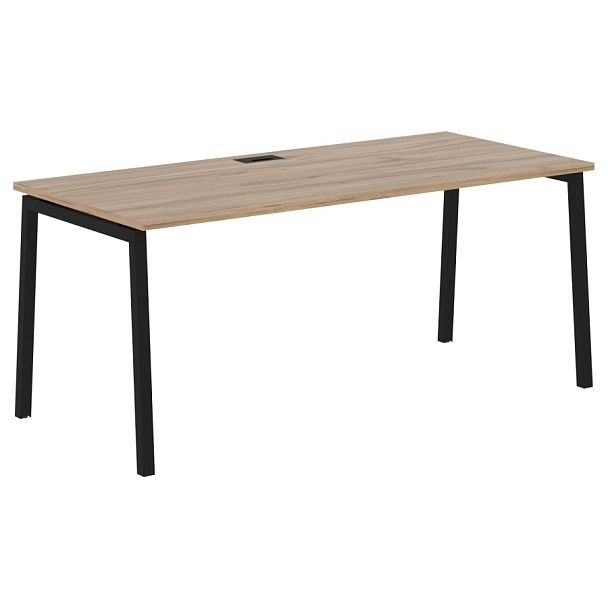 Стол прямой ELST 1780 Дуб Денвер светлый/Черный 1760х800х750 EDIS - Вид 1