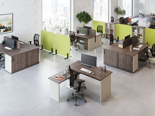 Стол эргономичный левый New Line 135x90x75 дуб шамони светлый - Вид 5