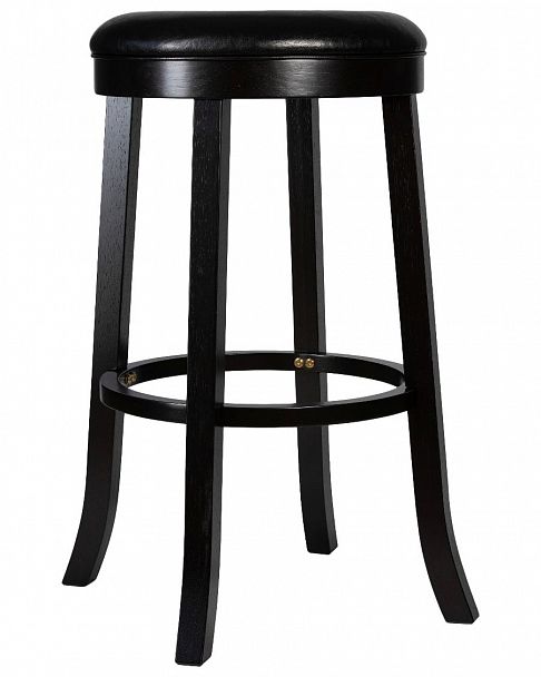 Круглый барный табурет DOBRIN BOB BAR (капучино, черный) - Вид 4