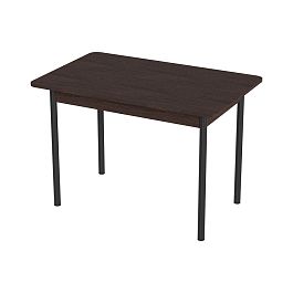 Стол Лион 1 ЛДСП (Подстолье прямое черное) НЕ ВЫБИРАТЬ Венге - Фото предпросмотра