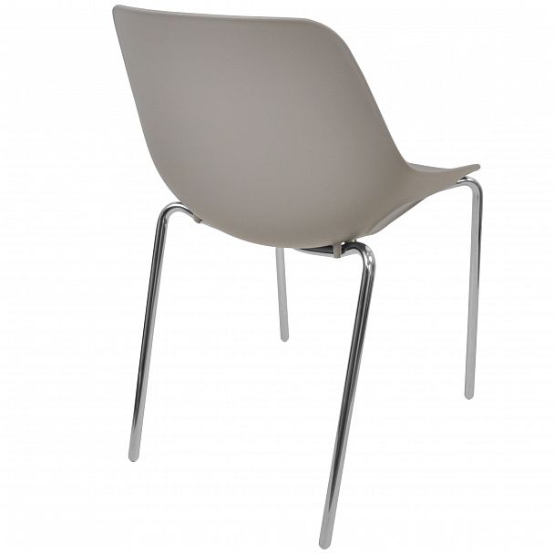 Стул Q5 (4 ножки) каркас хром, серый, стопируемый - Вид 2