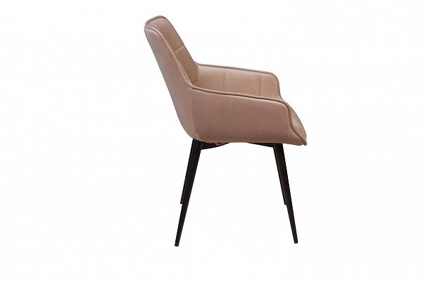 Стул с подлокотниками Capri, бархат бежевый 5 / опора конус - Вид 5