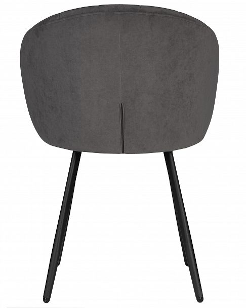 Стул обеденный DOBRIN NAOMI (ЭМАЛЬ ЧЕРНЫЙ МУАР велюр Catania Chocolate) - Вид 5
