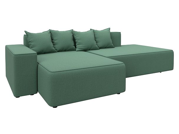 Диван угловой Лига-079 угол левый Рогожка зеленый - Вид 2