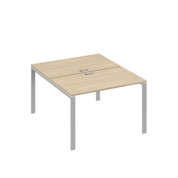 Рабочая станция на металлокаркасе UNO (2х120) A4 А4 Б1 173 БП дуб скандинавский / металлокаркас серый - Вид 1