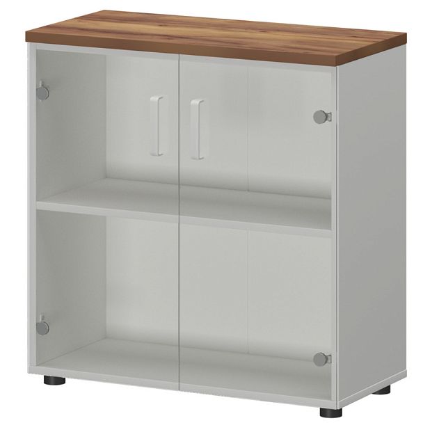 Шкаф СМШ-28С Белый/Таксония 792x380x835 Смарт - Вид 1