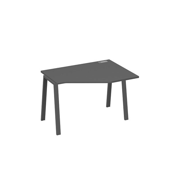Стол эргономичный правый "Техно" на металлокаркасе TRE A4 А4 Б3 052 БП антрацит премиум / металлокаркас антрацит - Вид 1