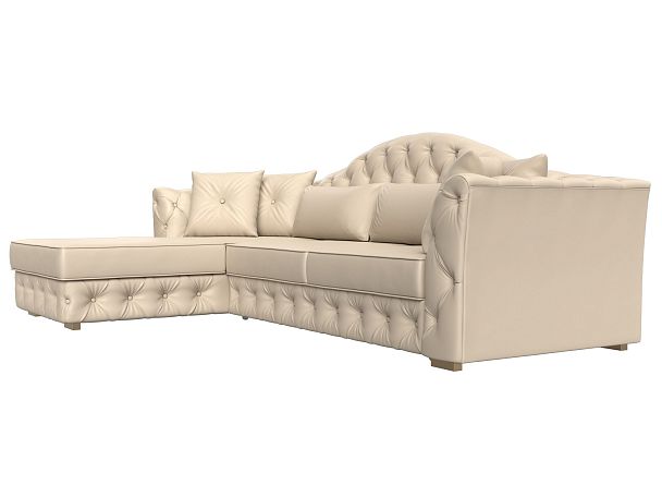 Диван угловой Артис левый угол Экокожа бежевый - Вид 3