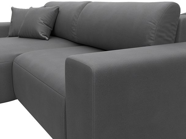 Диван угловой Лига-036 НПБ Классик левый угол Искусственная замша серый - Вид 4