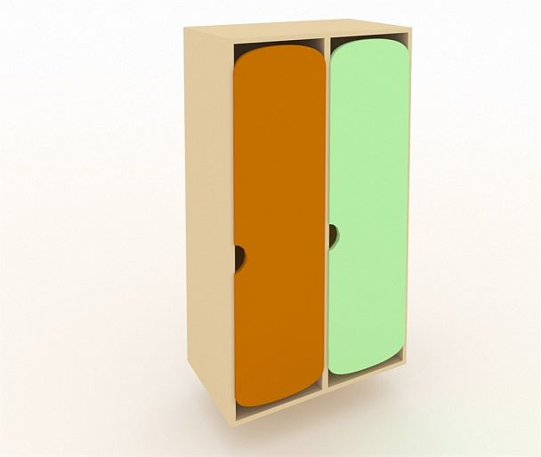 Шкаф для детской одежды ШГ-2М оранжевый - Вид 1