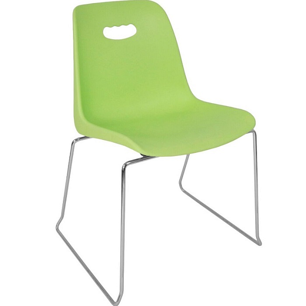 Стул Venezia (пруток) каркас хром, салатовый, РП+ИК, стопируемый - Вид 4