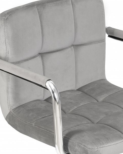 Офисное кресло для персонала DOBRIN TERRY (серый велюр (MJ9-75)) - Вид 7