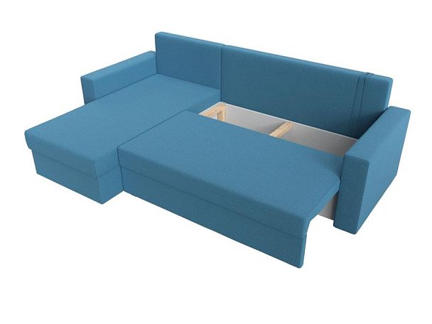 Диван угловой Траумберг Лайт левый угол Рогожка голубой - Вид 7