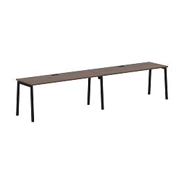Стол 2-х местный ELWST 3567 Дуб Денвер тёмный/Черный 3526х670х750 EDIS - Фото предпросмотра