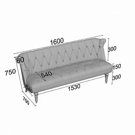 (ges-d3) Диван тройной Гест - Фото предпросмотра