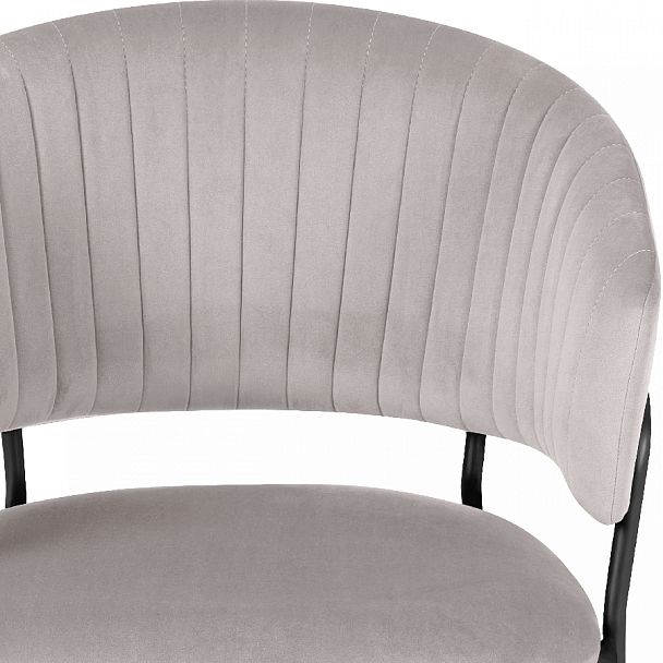 Стул кухонный Даксон светло-серый велюр/черный - Вид 7