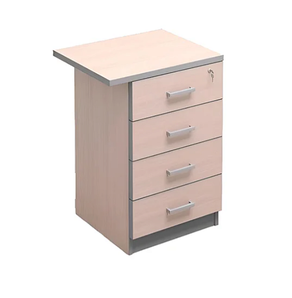 Тумба приставная Практика 208 P/N без замка, 4 ящ. - Вид 1