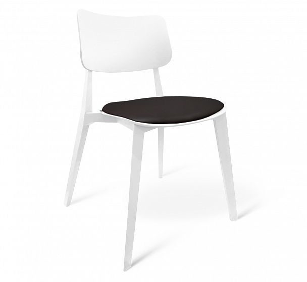 Стул Sheffilton SHT-S110-CN1 с подушкой из кож.зама белый/черный - Вид 1