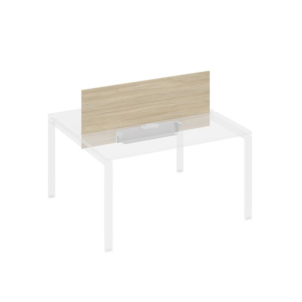 Экран настольный фронтальный для стола 140 с двумя кабель-каналами A4 А4 Б 847 БП дуб скандинавский / металлокаркас серый - Вид 1