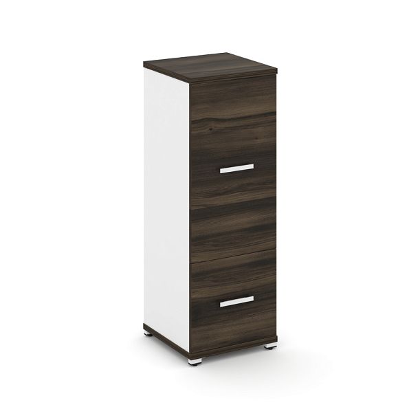 Концепт / Concept Шкаф 1 узкая секция, 3 ниши CN.STU-312 W Дуб Мали/Белый Бриллиант/Металл Белый 420*420*1186 - Вид 1